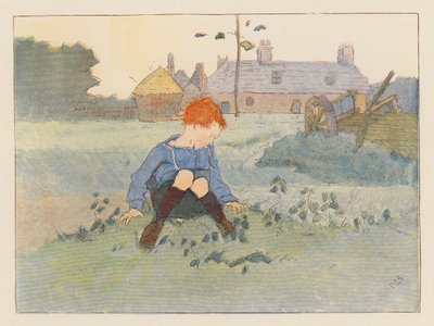 Ser travieso (litografía en color) de Alice Maud Beddington