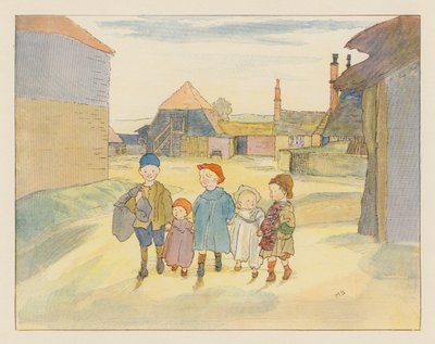 El día del convite (litografía en color) de Alice Maud Beddington