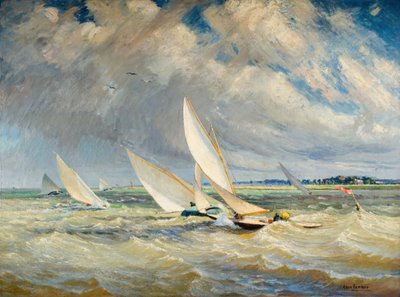 Yates Compitiendo en Mal Tiempo - Burnham-On-Crouch, 1919 de Alice Maud Fanner