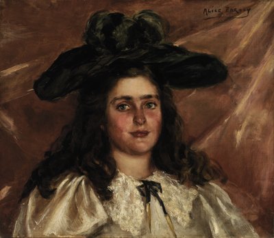 Laura Alice con sombrero grande, ca. 1892-1895 de Alice Pike Barney
