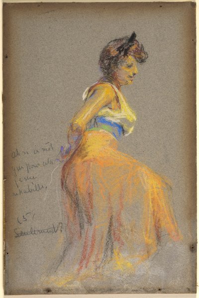 Modelo en amarillo de Alice Pike Barney