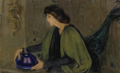 Mujer y pavo real de Alice Pike Barney