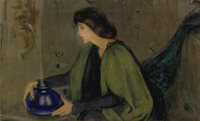 Mujer y pavo real de Alice Pike Barney