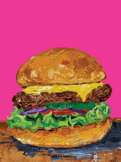 Hamburguesa con queso al estilo Pop Art de Alice Straker