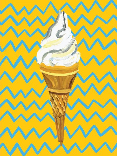 Cono de helado cremoso de Alice Straker