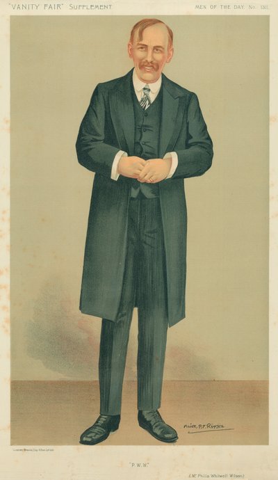 Sr. Philip Whitwell-Wilson, PWW, 27 de diciembre de 1911, caricatura de Vanity Fair de Alick P. F. Ritchie