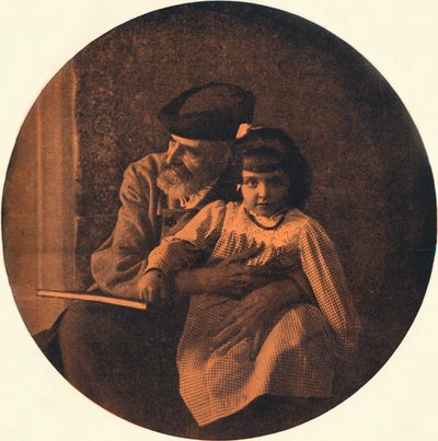 Retrato de Domenico Morelli y su Nieto de Alinari