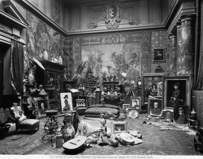 Estudio del pintor florentino Eduardo Gelli, en Via Marsilio Ficino 10, Florencia de Fratelli Alinari