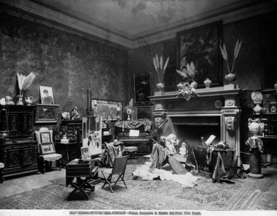 Estudio del pintor Tito Conti en Florencia, en Piazza Donatello de Fratelli Alinari