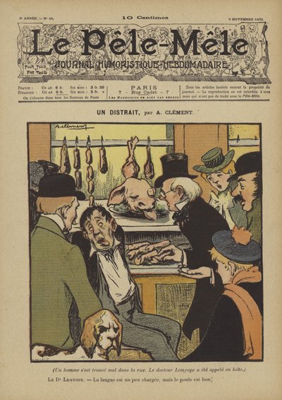 Un distraído. Ilustración para Le Pele-Mele, 1902 de Aline Clement