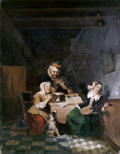 A Music Party (óleo sobre lienzo) de Aline Thellusson