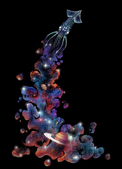Calamar espacial cósmico de Alirıza ÇAKIR