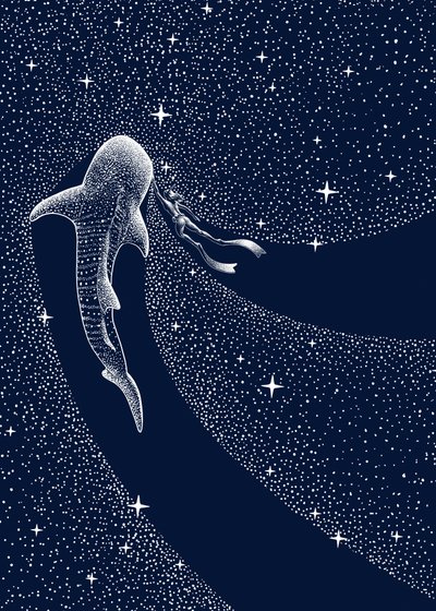 Viaje cósmico con el tiburón ballena de Alirıza ÇAKIR