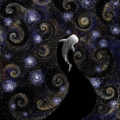 Tiburón ballena en una noche estrellada de Alirıza ÇAKIR