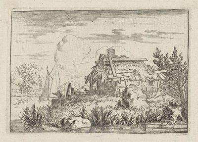Casa en ruinas en el agua La cabaña en ruinas de Allaert van Everdingen