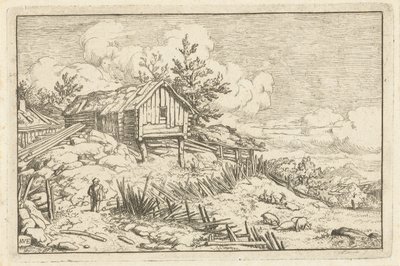 Caminante en valla ruinosas de Allaert van Everdingen