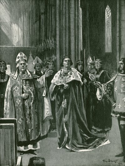 El reconocimiento en la coronación de Enrique VII, domingo 30 de octubre de Allan (after) Stewart