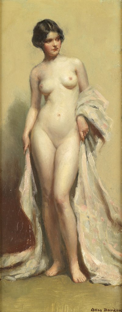 Desnudo de Pie con Bata de Allan Douglas Davidson