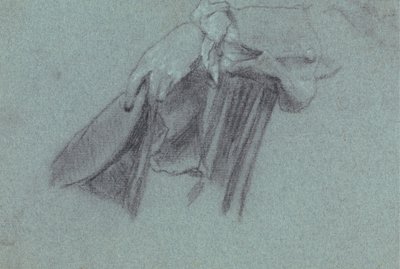 Estudio de una mano que sostiene un sombrero de Allan Ramsay