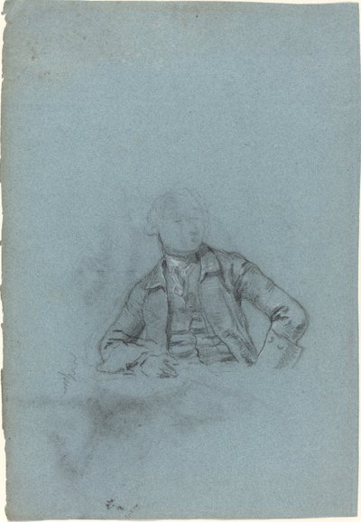 Estudio de un Hombre Sentado (recto) de Allan Ramsay