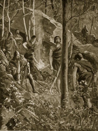 Brian Boru como forajido, ilustración de "Hutchinson