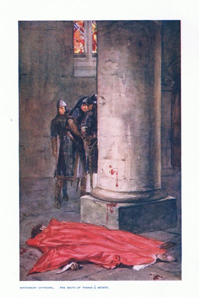 Catedral de Canterbury: La muerte de Thomas A Beckett, ilustración de 