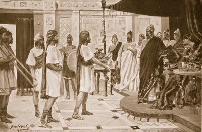 Midas de Frigia concertando una alianza con Urartu (lito) de Allan Stewart
