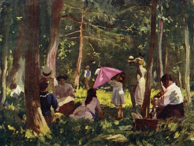 París: Un rincón en el bosque (litografía en color) de Allan Stewart