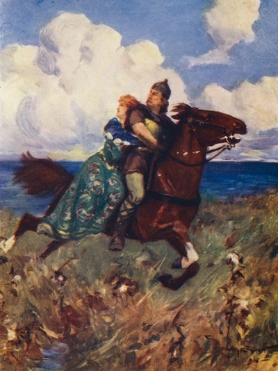 La batalla de los pájaros (litografía en color) de Allan Stewart