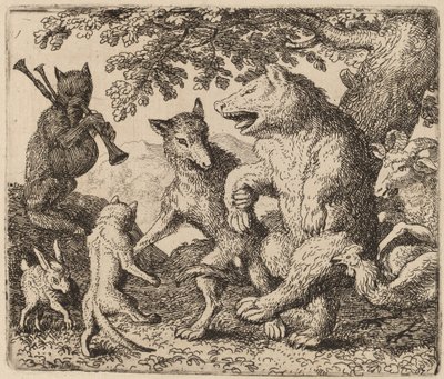 Todos se regocijan por el oso y el lobo de Allart van Everdingen
