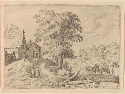 Carro con dos caballos de tiro de Allart van Everdingen