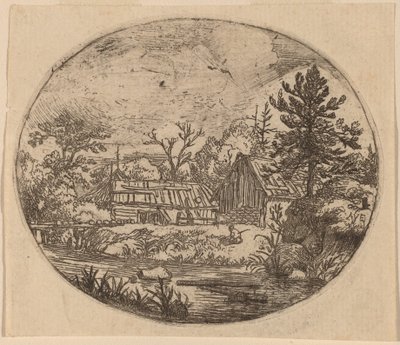 Hamlet en la orilla de un río de Allart van Everdingen