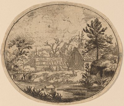 Hamlet en la orilla de un río de Allart van Everdingen