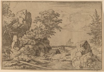 Jinete en un Puente, probablemente c. 1645-1656 de Allart van Everdingen