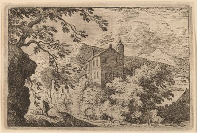 Casa grande con una torreta de Allart van Everdingen