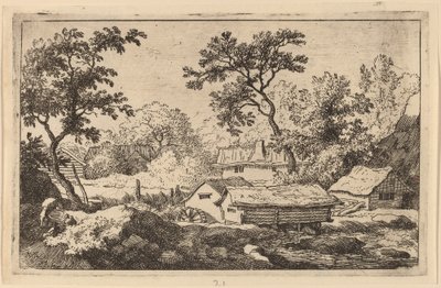 Molino bajo una cascada, probablemente c. 1645-1656 de Allart van Everdingen