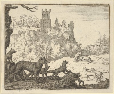 Renard Se Va con el Tejón, 1650-75 de Allart van Everdingen