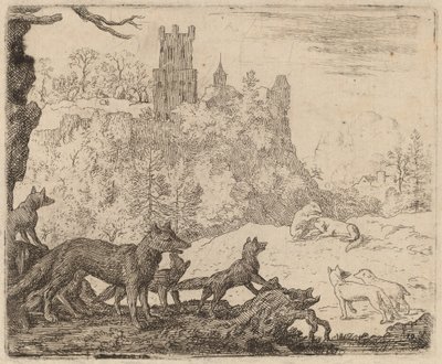 Reynard se va con el tejón, probablemente c. 1645-1656 de Allart van Everdingen