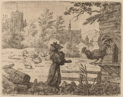 Reynard disfrazado de monje, probablemente c. 1645-1656 de Allart van Everdingen
