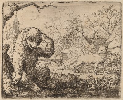 Reynard se burla del oso afligido de Allart van Everdingen