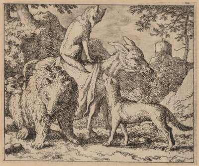 Reynard sentado sobre el asno, probablemente c. 1645-1656 de Allart van Everdingen
