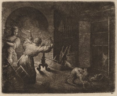 Reynard roba un capón del pastor, probablemente c. 1645-1656 de Allart van Everdingen
