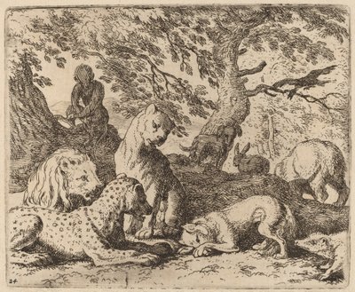 Reynard Enreda su Historia y Engaña a su Padre, probablemente c. 1645-1656 de Allart van Everdingen
