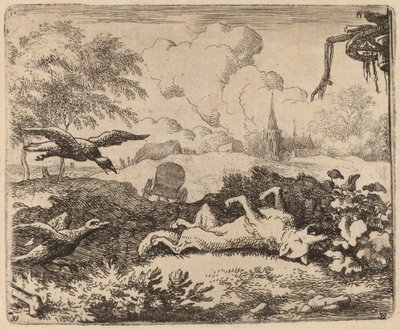 Reynard y los cuervos, probablemente c. 1645-1656 de Allart van Everdingen