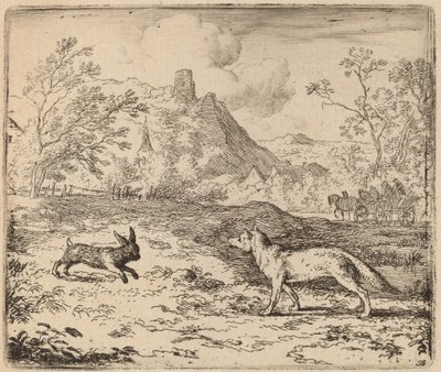 Reynard y el conejo de Allart van Everdingen