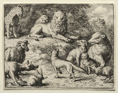 Reynard the Fox:  Reynard Appears at Court de Allart van Everdingen