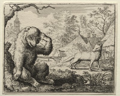 Reynard the Fox:  Reynard Chides the Injured Bear de Allart van Everdingen