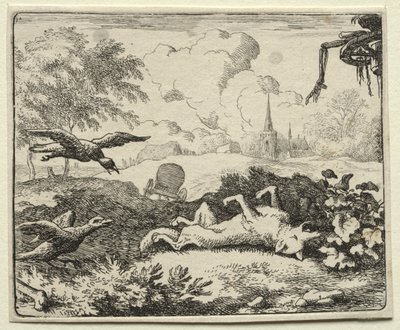 Reynard the Fox:  Reynard Feigns Death de Allart van Everdingen