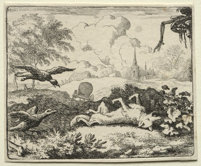 Reynard el Zorro: Reynard Finge Muerte de Allart van Everdingen