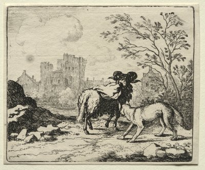 Reynard el Zorro: Reynard envía un paquete al león de Allart van Everdingen